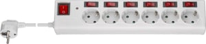 Goobay 72568 överspänningsskydd Vit 6 x nätuttag 230 V 1,5 m