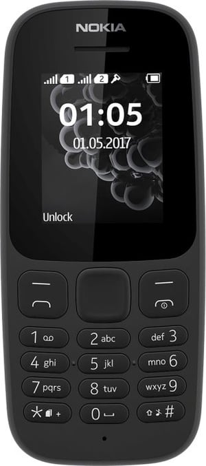 Nokia 105 4,57 cm (1.8") 73 g Czarny Telefon dla początkujących