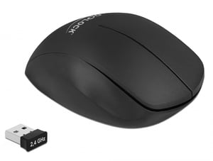 DeLOCK 12598 Office Mouse (Right-Handed) Bluetooth + USB Type-A 1600 DPI