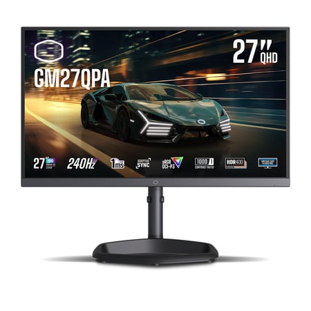Cooler Master Gaming GM27QPA monitor komputerowy 68,6 cm (27") 2560 x 1440 px Quad HD LCD Czarny