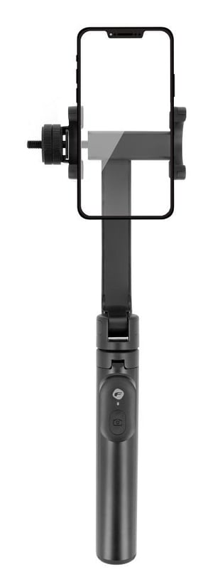Forcell F-GRIP S70M kijek do selfie Smartfon Czarny, Stal nierdzewna