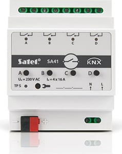 Satel KNX-SA24 DIN-rail mounting 8-channel switching mechanism.
