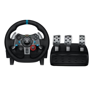Logitech G 941-000112 Gaming Controller, Black, USB, Steering Wheel + Pedals, Analog, PC, PlayStation 4, PlayStation 5, PlayStation 3