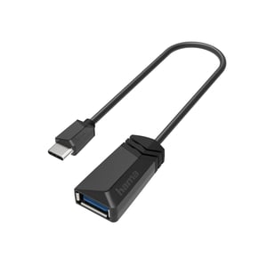 Hama 00200312 USB Type-A to USB Type-C Adapter, Black