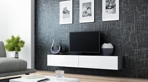 Cama Szafka RTV VIGO '180' 30/180/40 szary/biały połysk