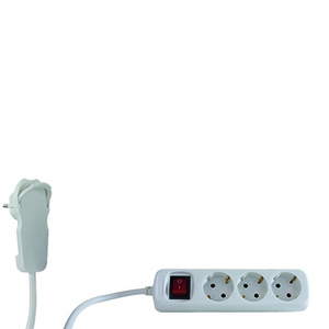REV 0012326114 Verteiler 2 m 3 x Netzsteckdose, für den Innenbereich, weiß