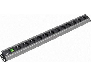 Bachmann 300.005 Stromverteilereinheit (PDU) mit 12 Netzanschlüssen, 2U, schwarz, grau