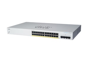 Cisco CBS220-24FP-4G-EU-RF przełącznik sieciowy Zarządzany L2 Gigabit Ethernet (10/100/1000) Obsługa PoE Biały
