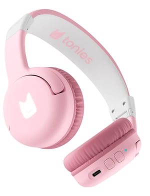 tonies 10003272 Kopfhörer/Headset Kabellos Kopfbügel Musik/Alltag USB Typ C Bluetooth Rosa, Weiß
