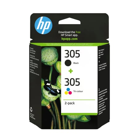 HP Zestaw 2 oryginalnych trójkolorowy/czarnych wkładów atramentowych 305