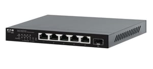 Eaton NG5POE-M2 przełącznik sieciowy Nie zarządzany Gigabit Ethernet (10/100/1000) Obsługa PoE Montaż na biurku/ścianie Czarny