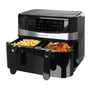 Emerio AF-126672.4 frytkownica Podwójny 9 l Autonomiczny 2400 W Frytkownica na gorące powietrze Czarny