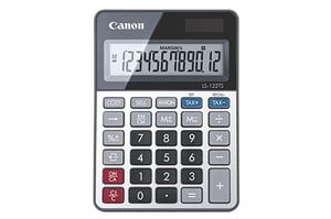 Canon LS-122TS Tischrechner, Display des Rechners, grau