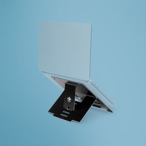 R-Go Tools R-Go Riser Laptop Stand Flexible, ergonomic, adjustable, foldable laptop stand, Hylite aluminum, black