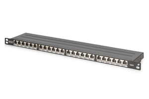 Digitus CAT 6 klass E-patchpanel med hög täthet, skärmad, svart