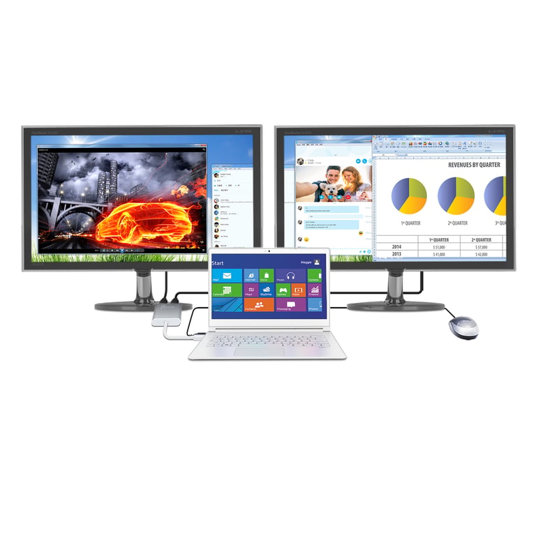 j5create JUA365 zewnętrzna karta graficzna usb 3840 x 2160 px Srebrny
