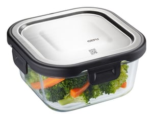GEFU MILO Rectangular Container 0.5 L Gray, Transparent 1 pc.