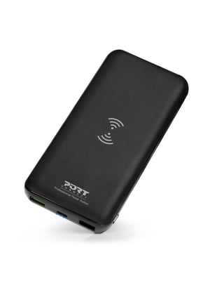 Port Designs 900119 bank mocy Litowo-polimerowy (LiPo) 18000 mAh Bezprzewodowe ładowanie Czarny