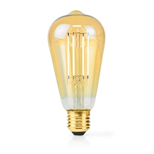 Nedis LBDE27ST64GD1 lampa LED Bardzo ciepłe światło, Ciepłe białe 2100 K 4,9 W E27 F