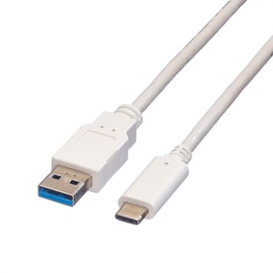 VALUE 11999011 kabel USB USB 3.2 Gen 1 (3.1 Gen 1) 1 m USB A USB C Biały