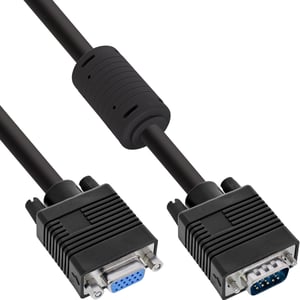 InLine 17701B kabel VGA 1 m VGA (D-Sub) Czarny