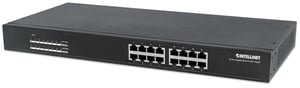 Intellinet 560993 Netzwerk-Switch, nicht verwaltet, L2, Gigabit-Ethernet (10/100/1000), PoE-Unterstützung, 1U, schwarz