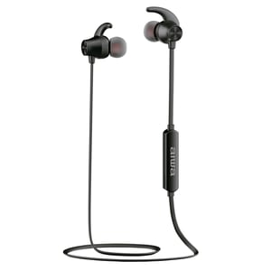 Aiwa ESTBT-400BK Kopfhörer/Headset, kabellos, In-Ear, Nackenbügel, Bluetooth-Anrufe/Musik, schwarz