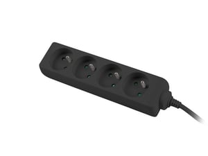 Lanberg PS0-04E-0150-BK grenuttag 1,5 m 4 x nätuttag För inomhusbruk Svart
