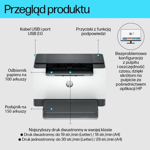 HP LaserJet M209d Czerń i biel Drukarka, Druk dwustronny