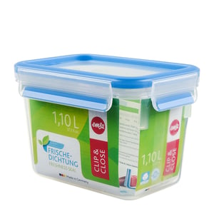 EMSA 508541 Rectangular Transparent Food Storage Container, 8-Pack