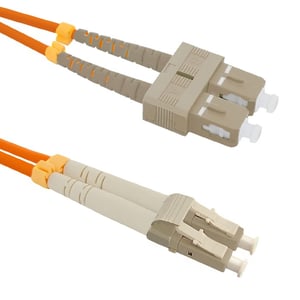 Qoltec 54040 InfiniBand/Fiber Optic Cable, 2 m, SC to LC, Orange