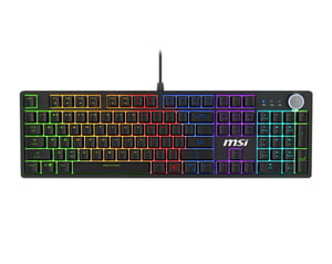 MSI FORGE GK320 RED USB Gaming Keyboard, QWERTY, English, Black
