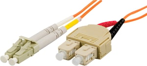 Deltaco LCSC-0M-5 kabel InfiniBand / światłowodowy 0,5 m 2x LC 2x SC Pomarańczowy