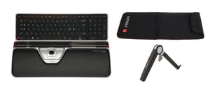 Contour Design RollerMouse Red Plus WL Travel Kit klawiatura Dołączona myszka Biuro RF Wireless Czarny