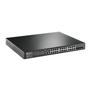 TP-Link JetStream TL-SG3428MP Managed L2+ Gigabit-Ethernet-Switch (10/100/1000) mit PoE-Unterstützung, 1U, schwarz