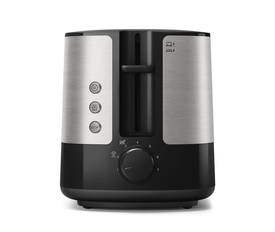 Philips Viva Collection HD2635/90 toster 7 2 kaw. 950 W Czarny, Tytan