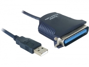 DeLOCK USB to Printer Cable, 1.8 m Serial Cable, Black