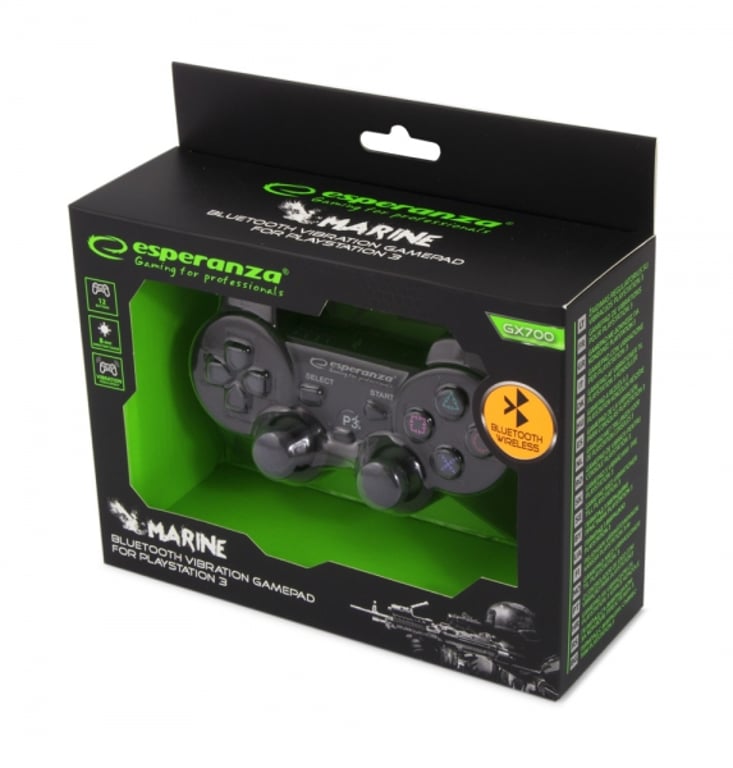 Esperanza EGG109K kontroler gier Czarny Bluetooth Joystick Analogowy Playstation 3