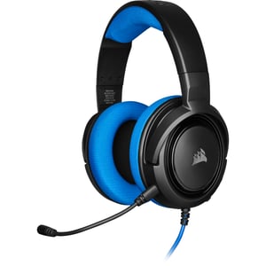Corsair HS35 Hörlurar med sladd, huvudband, gaming, svart, blå