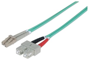 Intellinet 750165 kabel InfiniBand / światłowodowy 3 m LC SC Kolor Aqua
