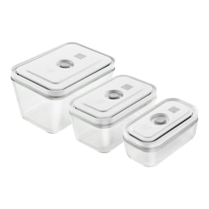 ZWILLING FRESH & SAVE Rektangulär låda, grå, genomskinlig, 3 st.