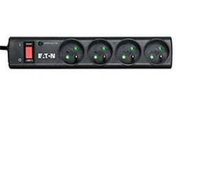 Eaton PS4F ochrona przeciwprzepięciowa Czarny, Biały 4 x gniazdo sieciowe 220 - 250 V 1 m