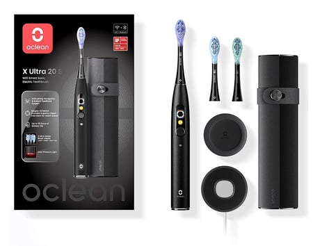 Oclean X Ultra 20 Set Electric Toothbrush Dorosły Soniczna szczoteczka do zębów Czarny