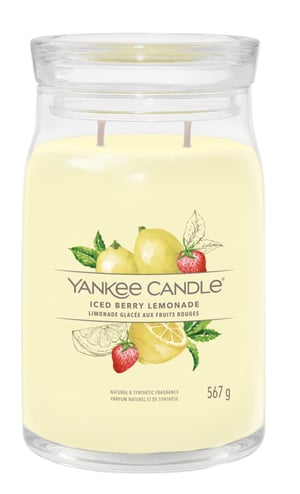Yankee Candle Iced Berry Lemonade świeca Cylidner Grejpfrut, Cytryna, Pomelo Żółty 1 szt.