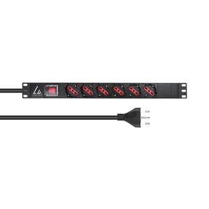 Lanview LVR-2MIT-SW-IT6 rozdzielacz zasilania PDU 1U Czarny