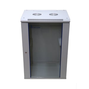 Extralink 18U rackskåp 600x600 grått, väggmonterat