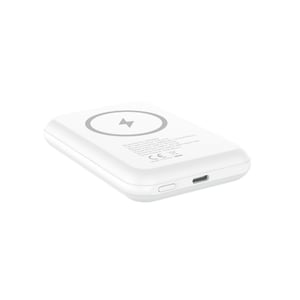 Energizer QM5000 Lithium-Polymer (LiPo) Power Bank, 5000 mAh, Wireless Charging, White