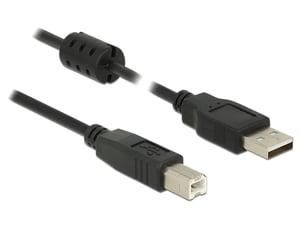 DeLOCK 0.5m, USB 2.0-A/USB 2.0-B kabel USB 0,5 m USB A USB B 0,48 Gbit/s Czarny