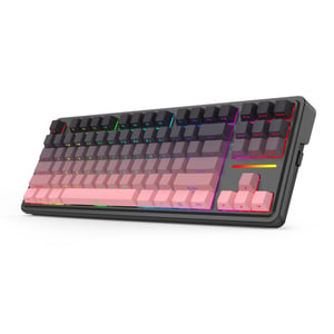REDRAGON K728SP-RGB-PRO Antonium Pro klawiatura USB + RF Wireless + Bluetooth Czarny, Różowy