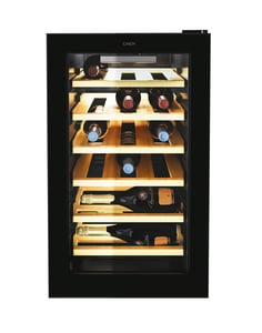 Candy CWCEL 210/NF Thermoelektrischer Weinkühlschrank, freistehend, schwarz, 21 Flaschen.